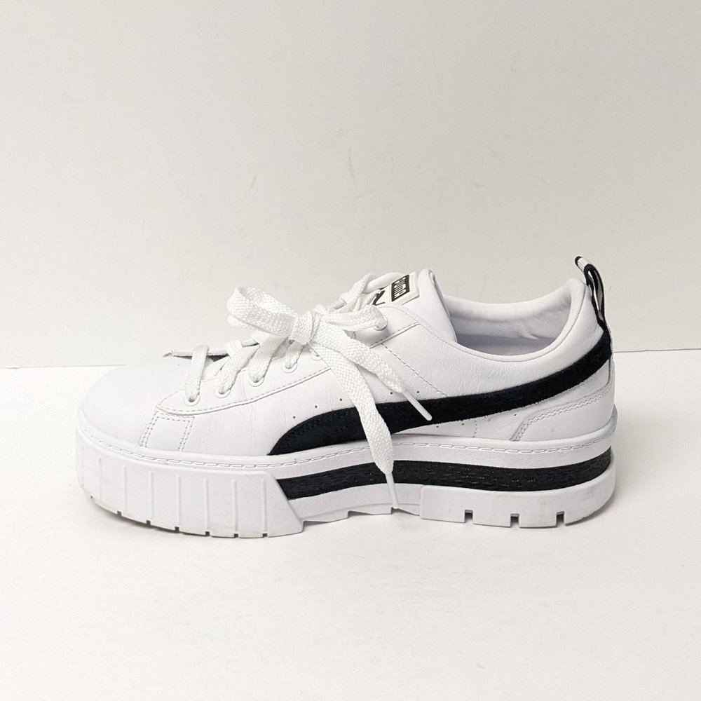 Puma Mayze Lifestyle Sneakers, White/Black, Women's 9.5 M